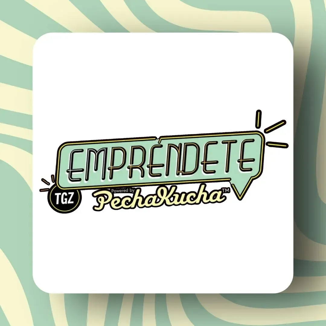 Portada con ondas de color celeste y crema con el texto: Empréndete  